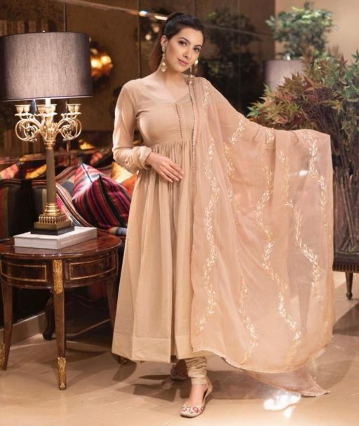 Anarkali Party Wear Kurta Set With Dupatta